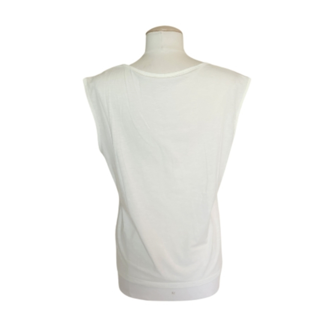 NWT White Vneck Batwing Shein Tank Top - Picture 8 of 9